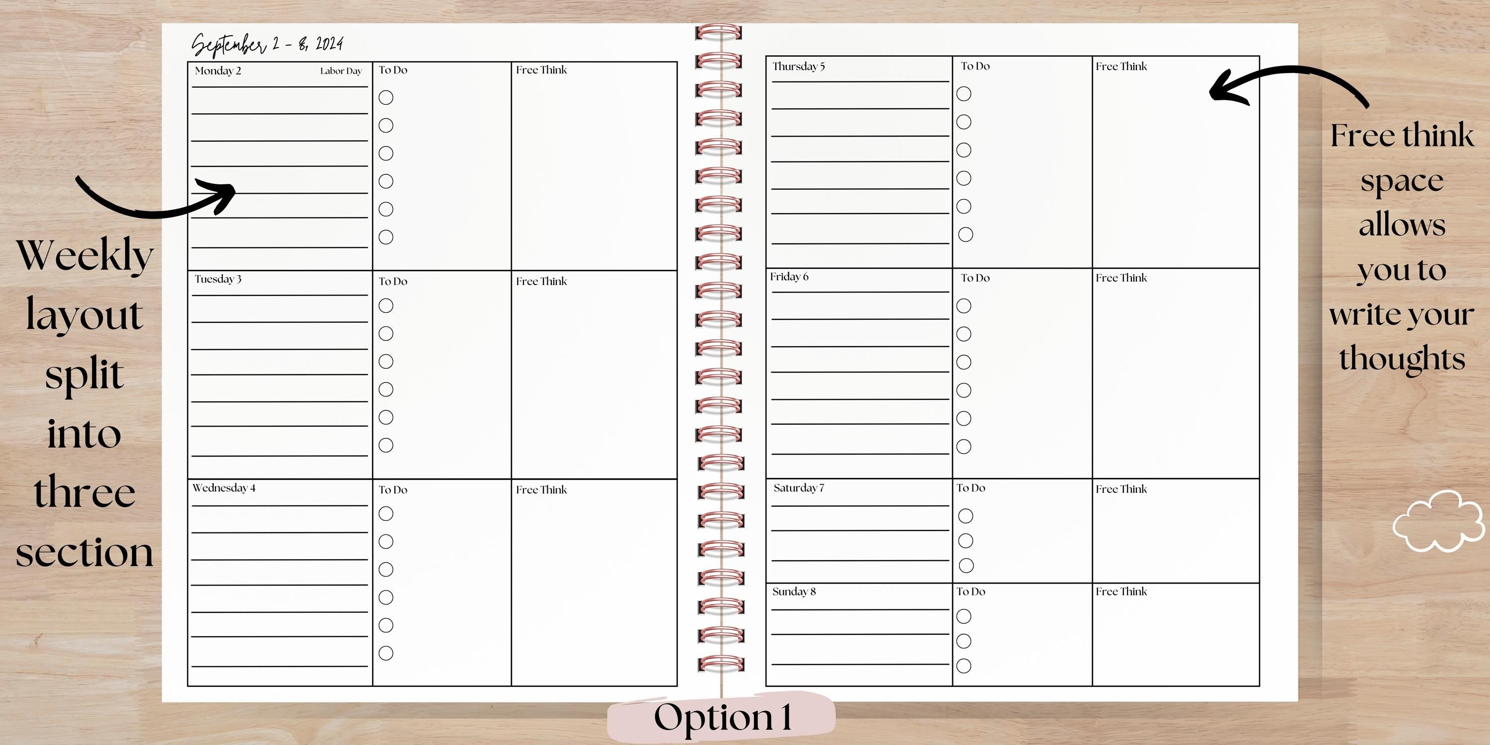 Personalized Planner | 12 Month | A5, 8x10 & Letter | Choose Your Cover & Start Month