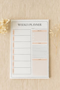 A5 Weekly Planner Notepad – Minimalist Undated To-Do List Desk Pad, Tear-Off Productivity Planner