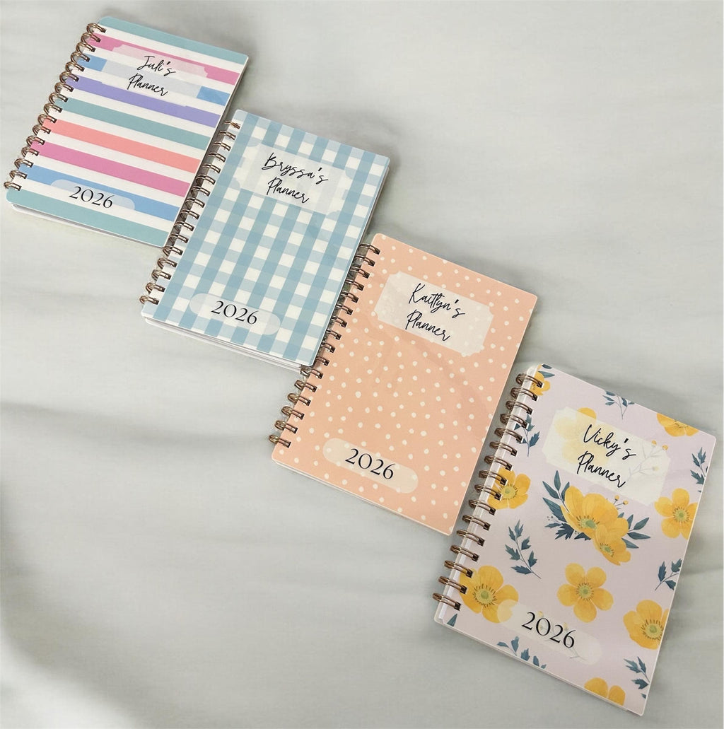Personalized Planner 8x10 | 12 Month | Coil Bound | Choose Your Cover & Start Month