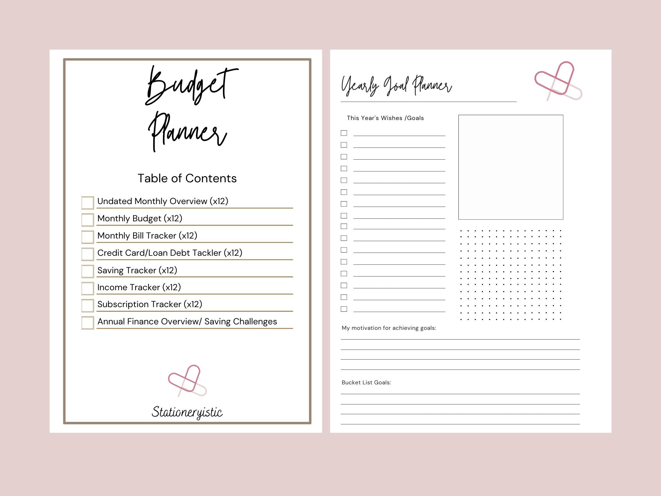 8x10 Budget Planner | Monthly Expense Tracker, Bill & Savings Organizer