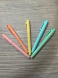 Pastel Highlighter Set: 5 Soft Color Markers for Journaling