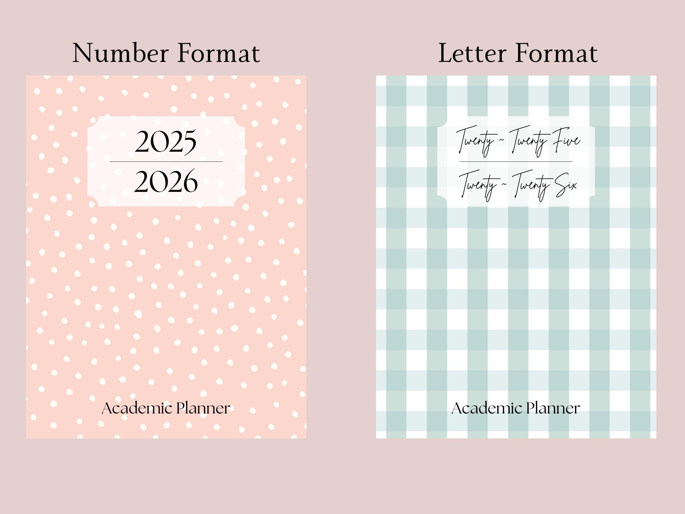 Personalized Academic Planner | 18 Month Student Planner | Choose Your Size & Start Month