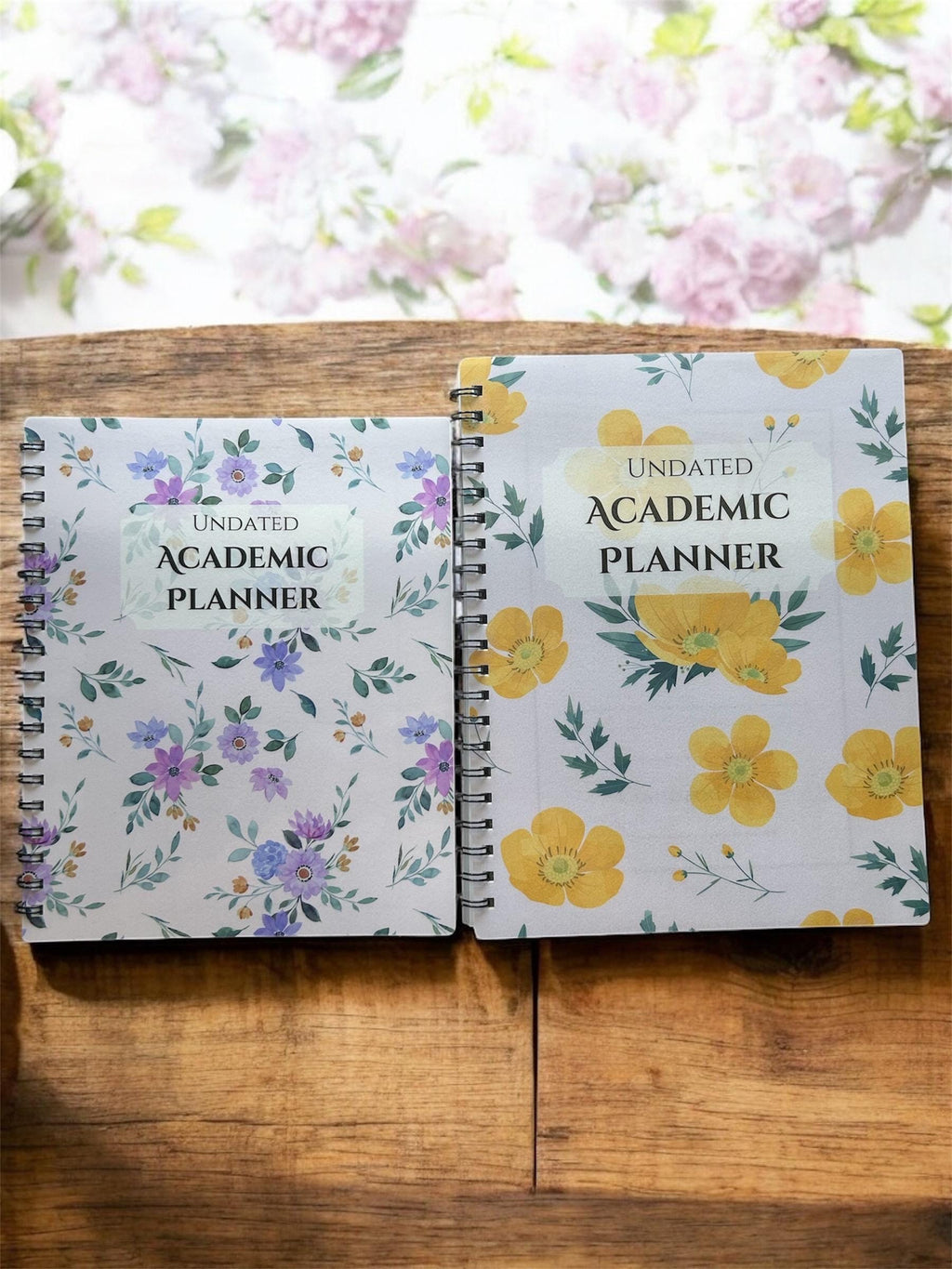 Undated 12-Month College Planner | Academic Semester Organizer with Personalized Cover & Tabs