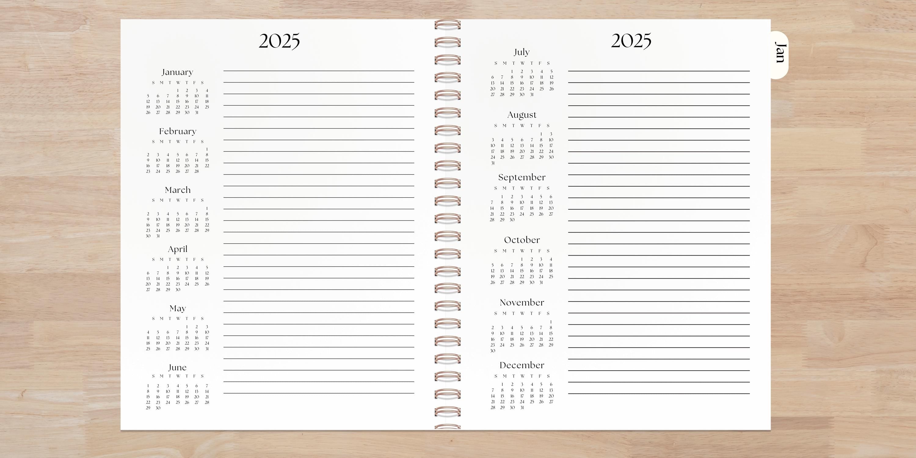 Personalized Planner 8x10 | 18 Month | Coil Bound | Choose Your Cover & Start Month