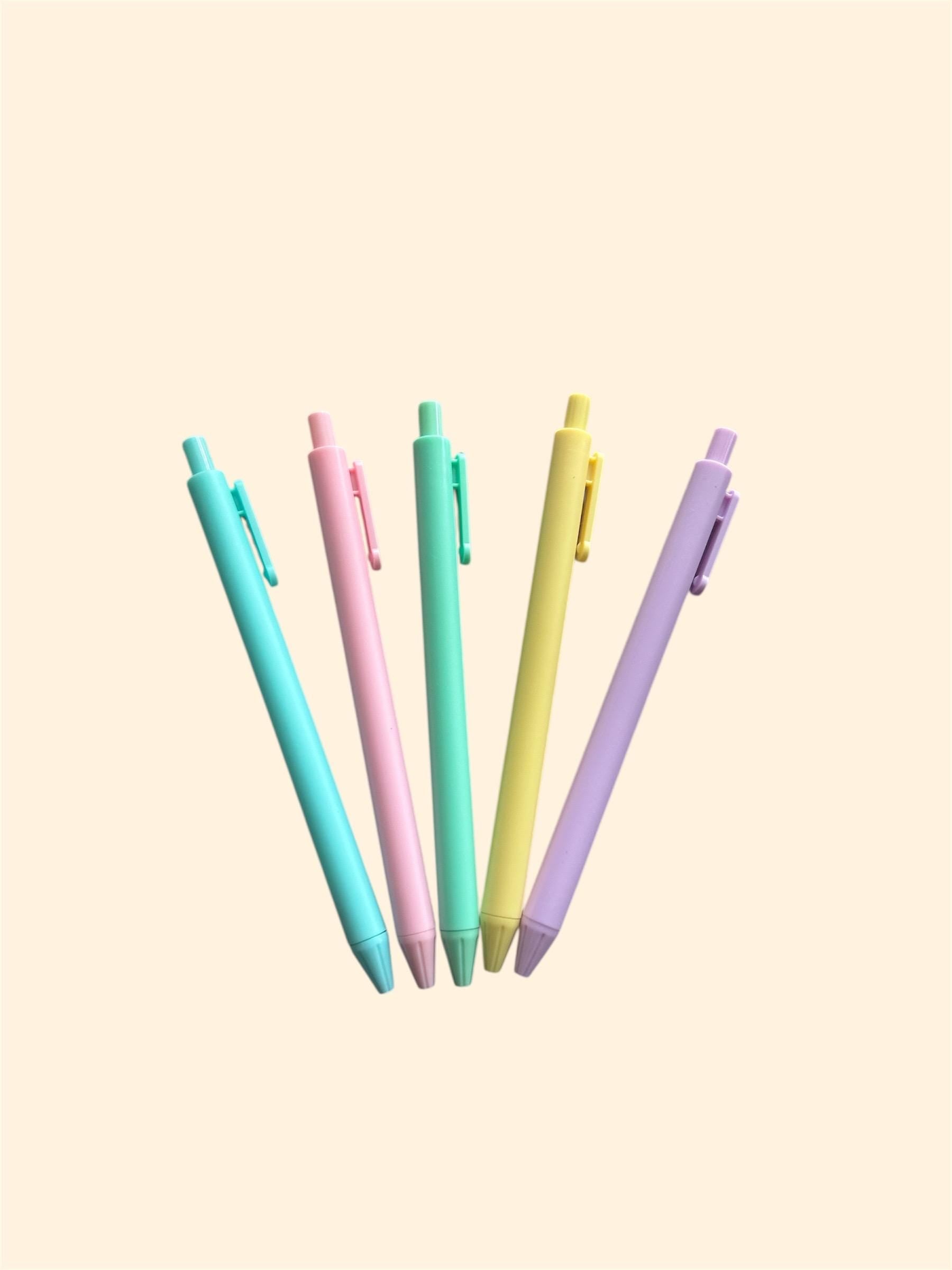 Macaron Gel Pens – Pastel, 5-Pack Black Ink