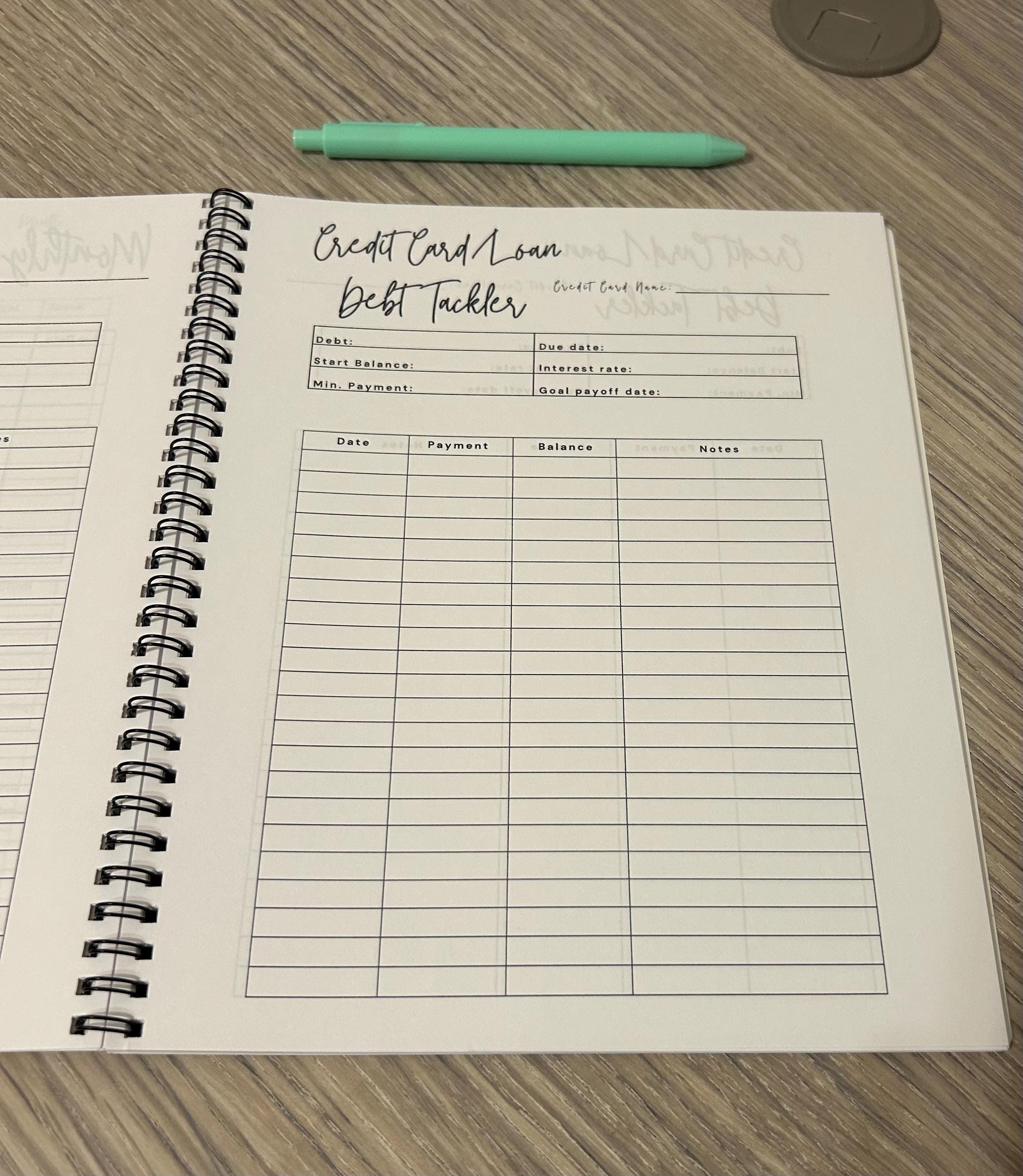 Budget Planner & Expense Tracker | 8x10 Money Management Journal | Debt Payoff & Savings Tracker