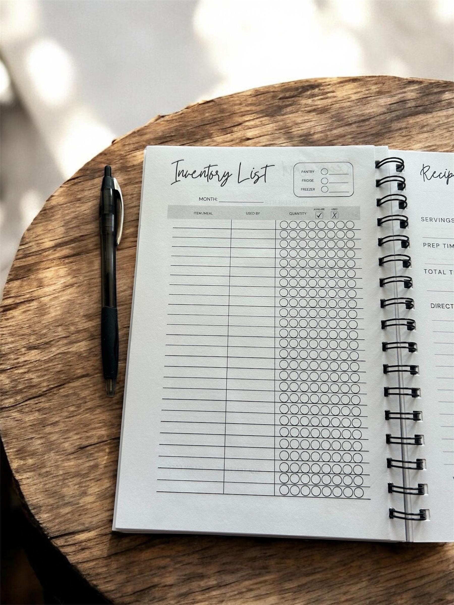 A5 Weekly Meal Planner Journal | Handmade Meal Prep Notebook