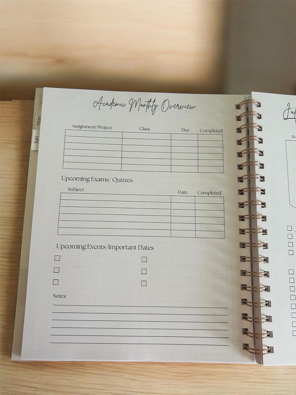 Personalized Academic Planner | 18 Month Student Planner | Choose Your Size & Start Month