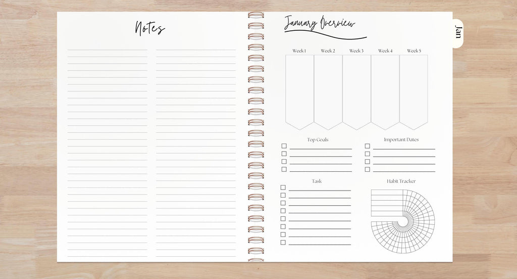 Personalized Planner | 12 Month | A5, 8x10 & Letter | Choose Your Cover & Start Month