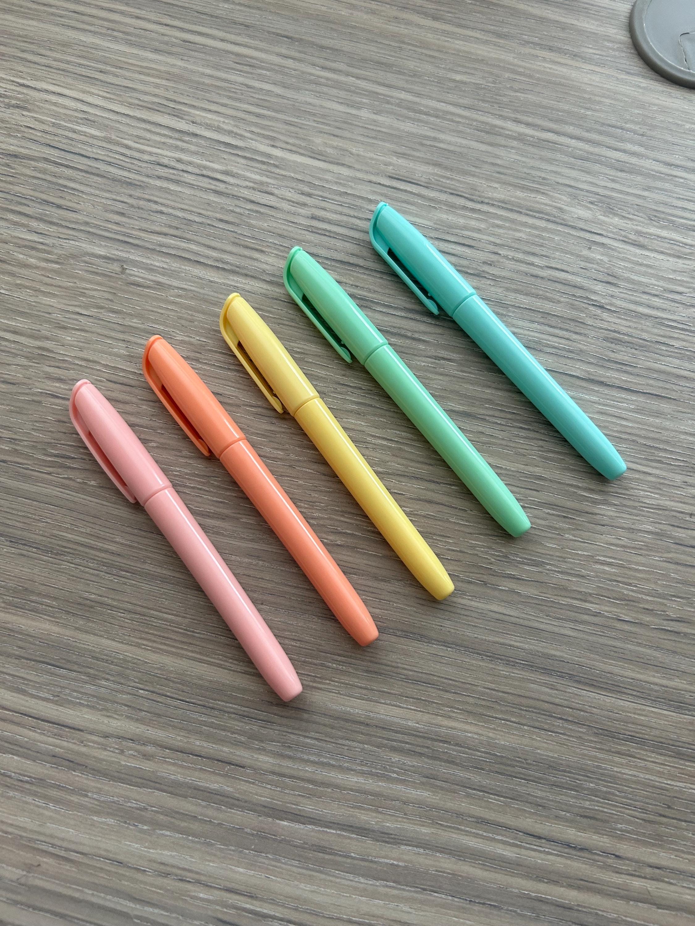 Pastel Highlighter Set: 5 Soft Color Markers for Journaling