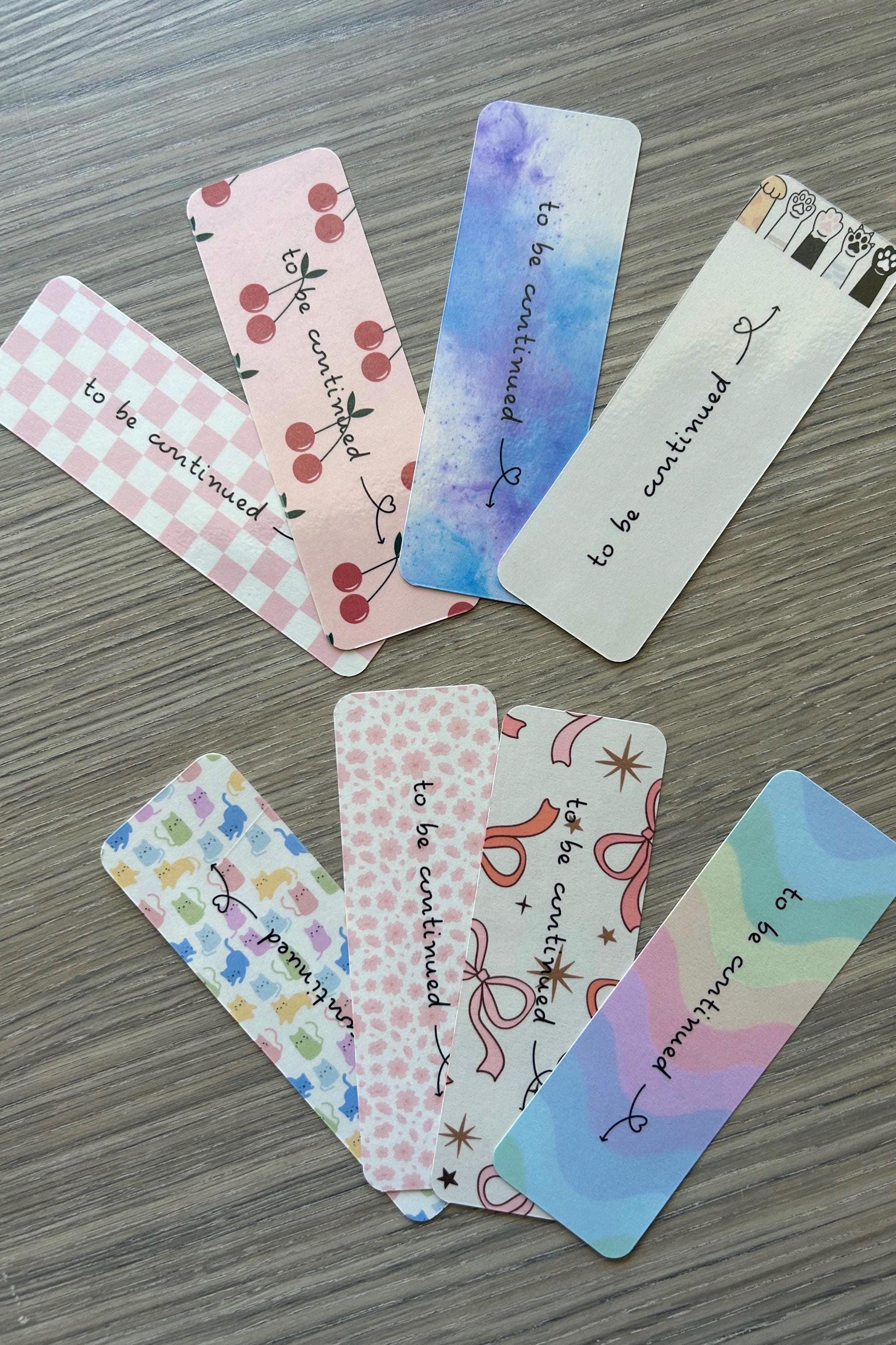 Cute Laminated Bookmark | Aesthetic Pastel Designs | BookTok Gift for Book Lovers
