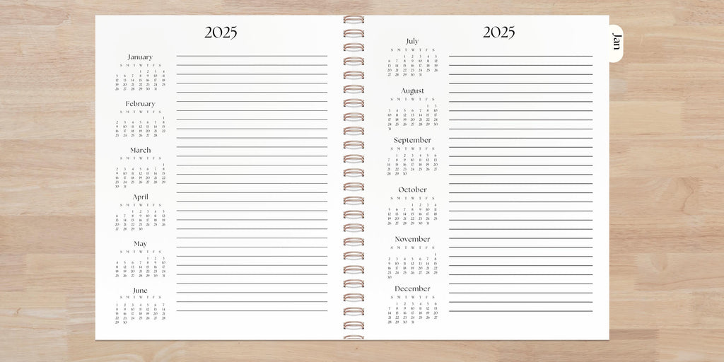 Personalized A5 Planner | 12 Month | Coil Bound | Choose Your Cover & Start Month
