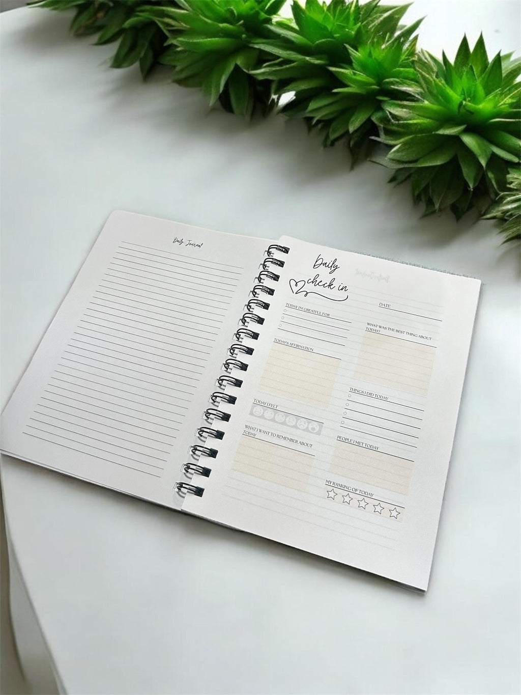 Daily Reflection Journal: A5 Guided Mood Tracker for Self-Care