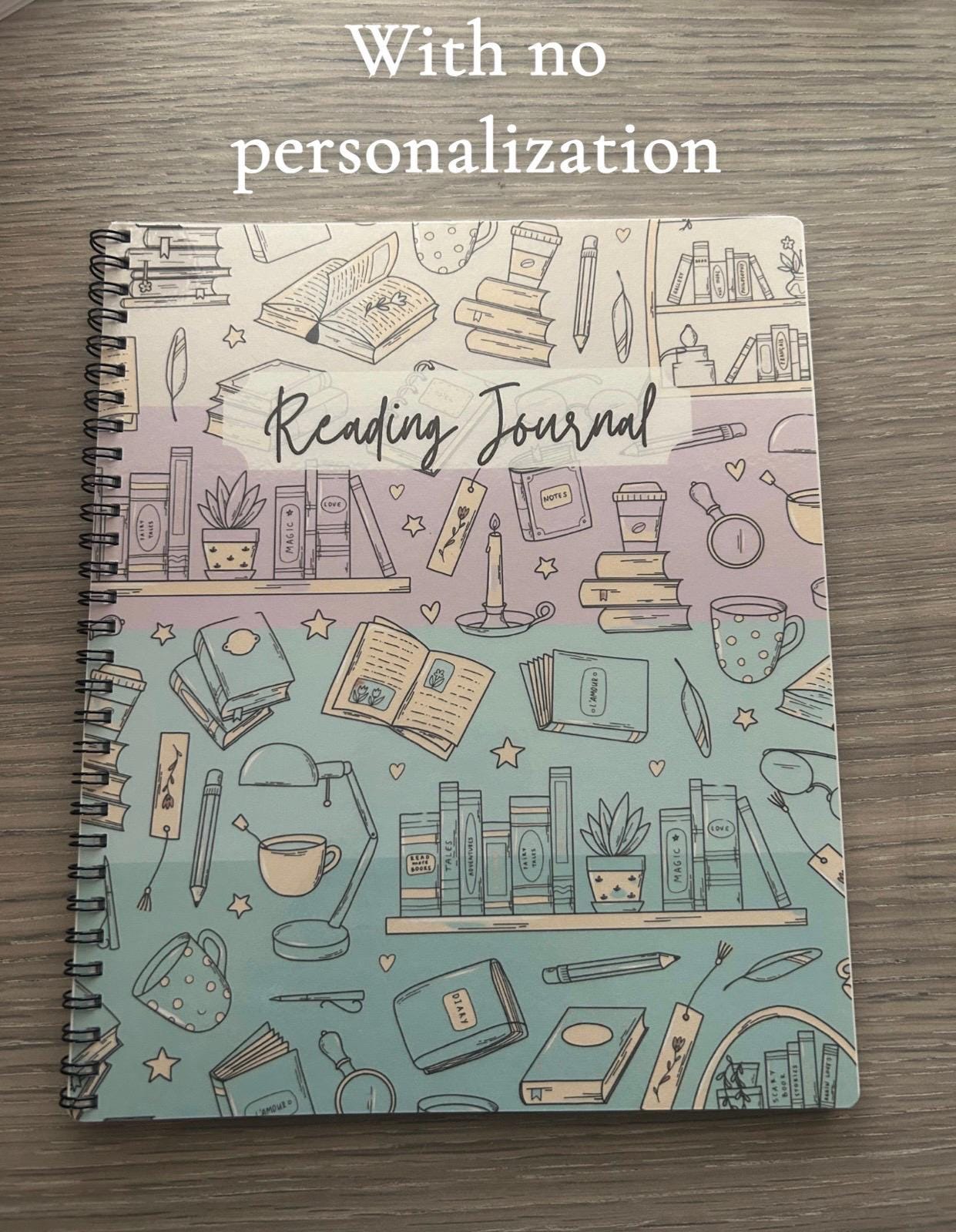 Personalized Reading Journal 8x10 | Book Tracker, Reading Log & Goals
