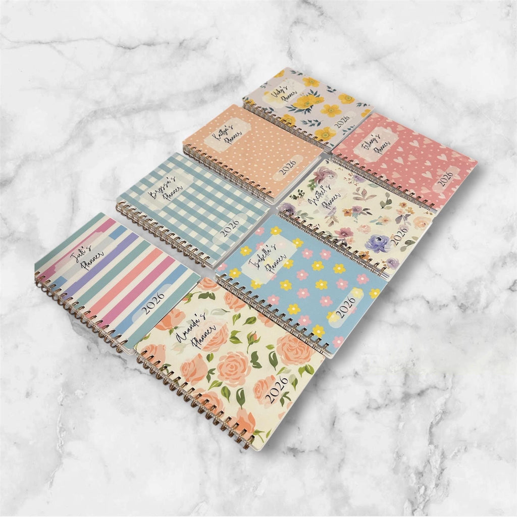 Personalized Planner 8x10 | 18 Month | Coil Bound | Choose Your Cover & Start Month