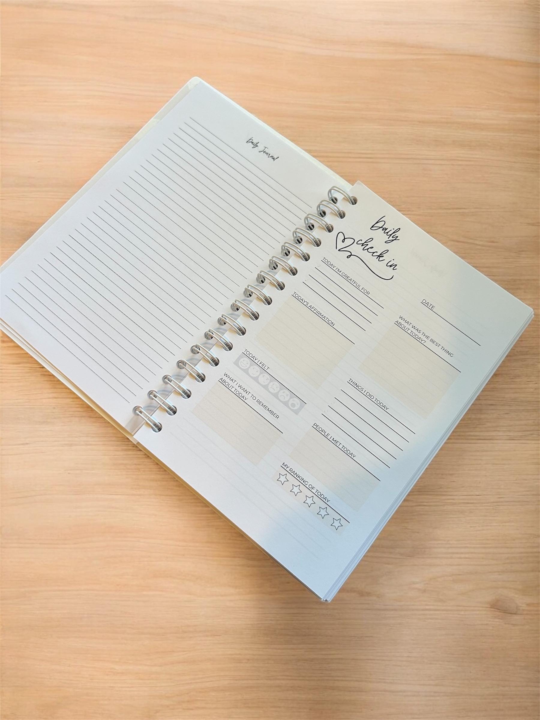 Daily Reflection Journal: A5 Guided Mood Tracker for Self-Care