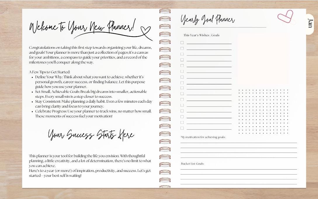 2026-2027 12 Month Planner | Weekly Monthly Agenda | Choose Start Month | A5, 8x10, Letter